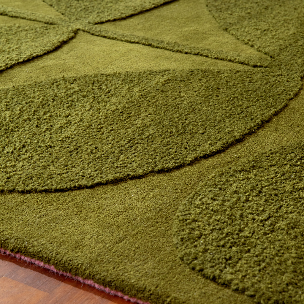 Tapis en laine designer Solid Stem fougère | Taille: 120 × 180 cm