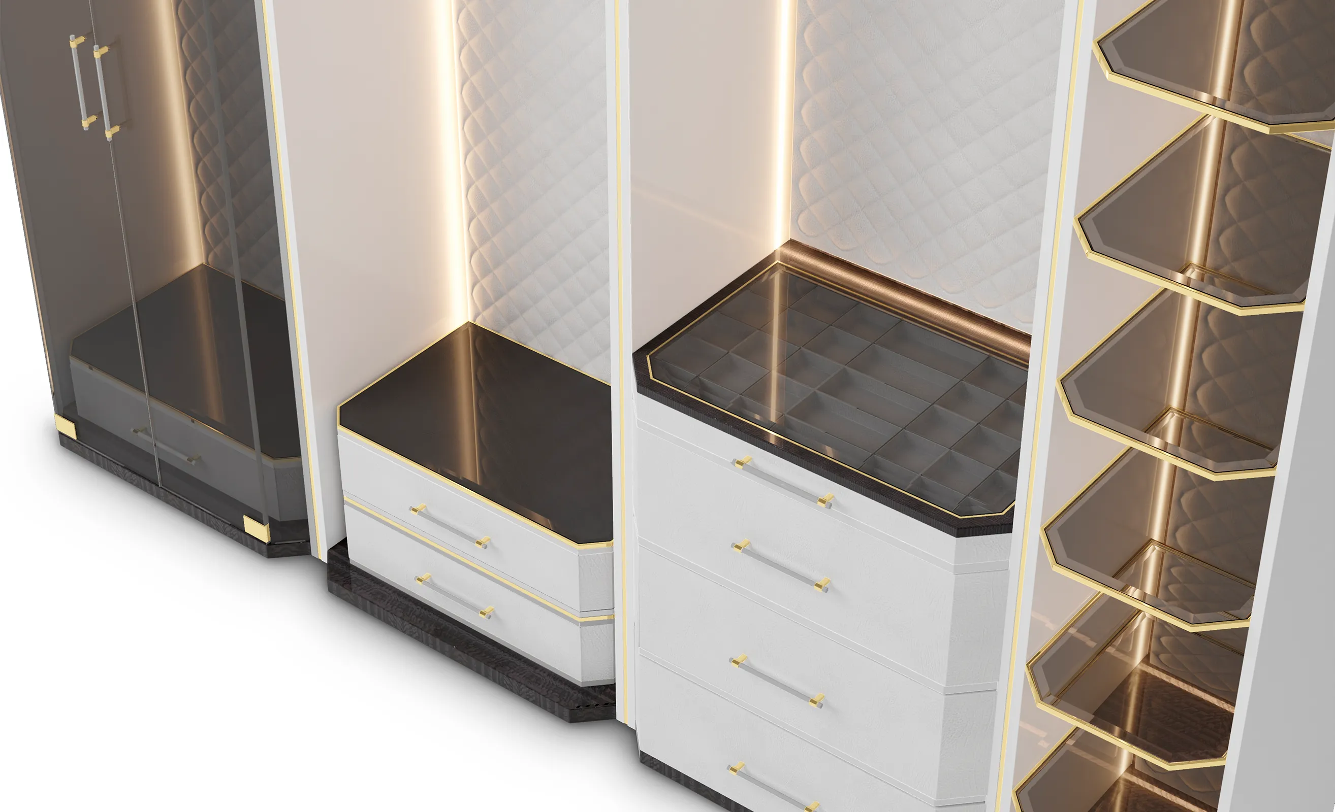 Armoire-penderie Cadence grise
