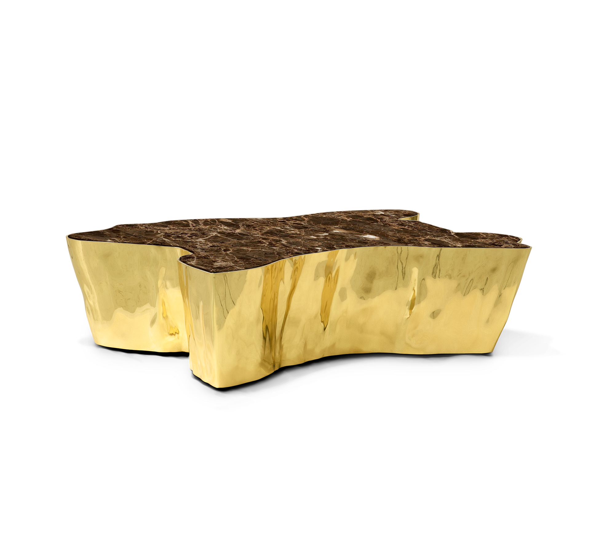 Table en pierre Paradise brune | Dimensions: B 138 × D 95 × H 36 cm Table en pierre Paradise brune | Dimensions: B 138 × D 95 × H 36 cm