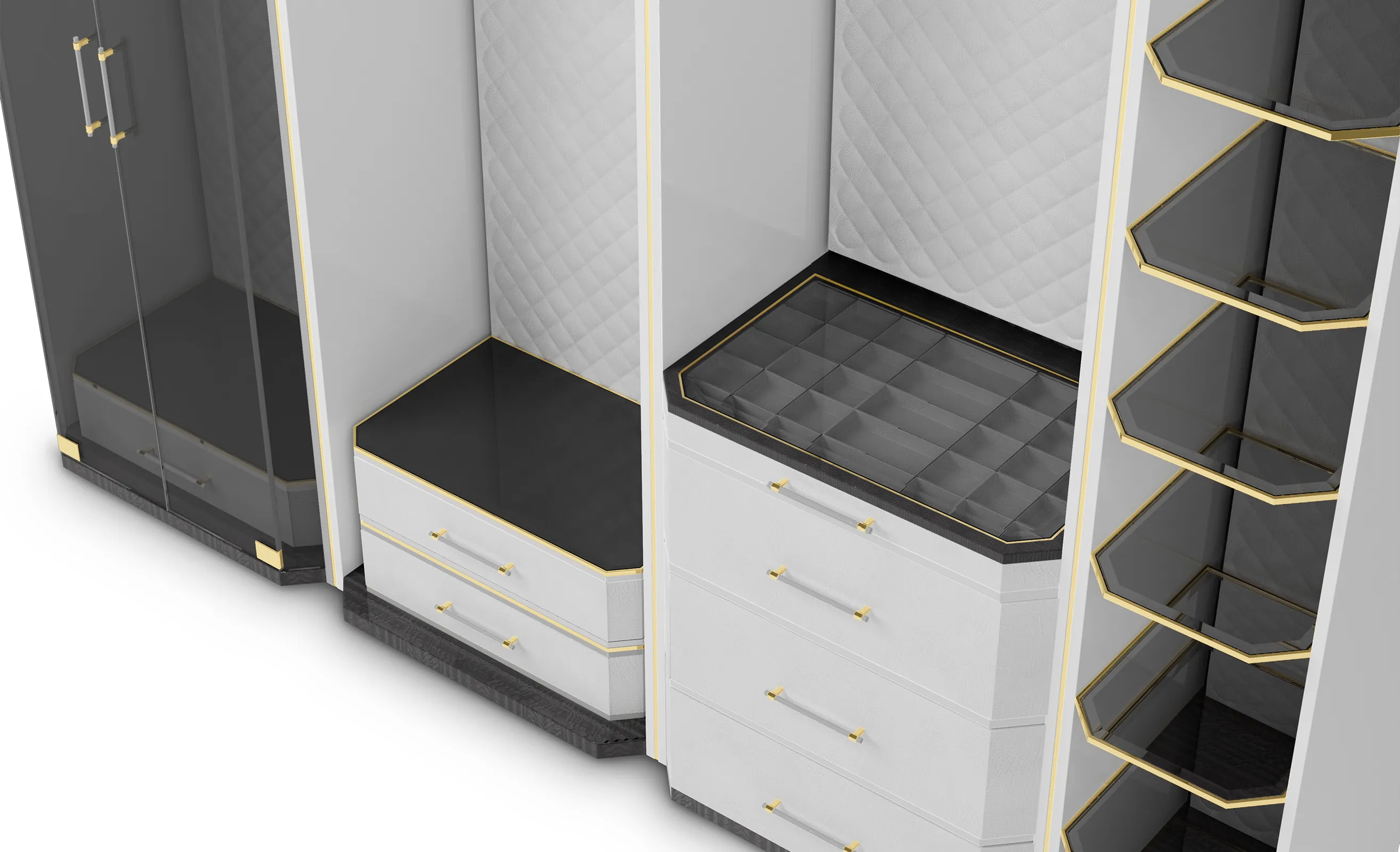 Armoire-penderie Cadence grise