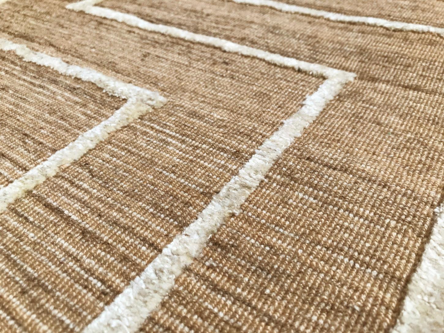 Tapis tissé plat Flow 2 Natural | Taille: 200 × 300 cm