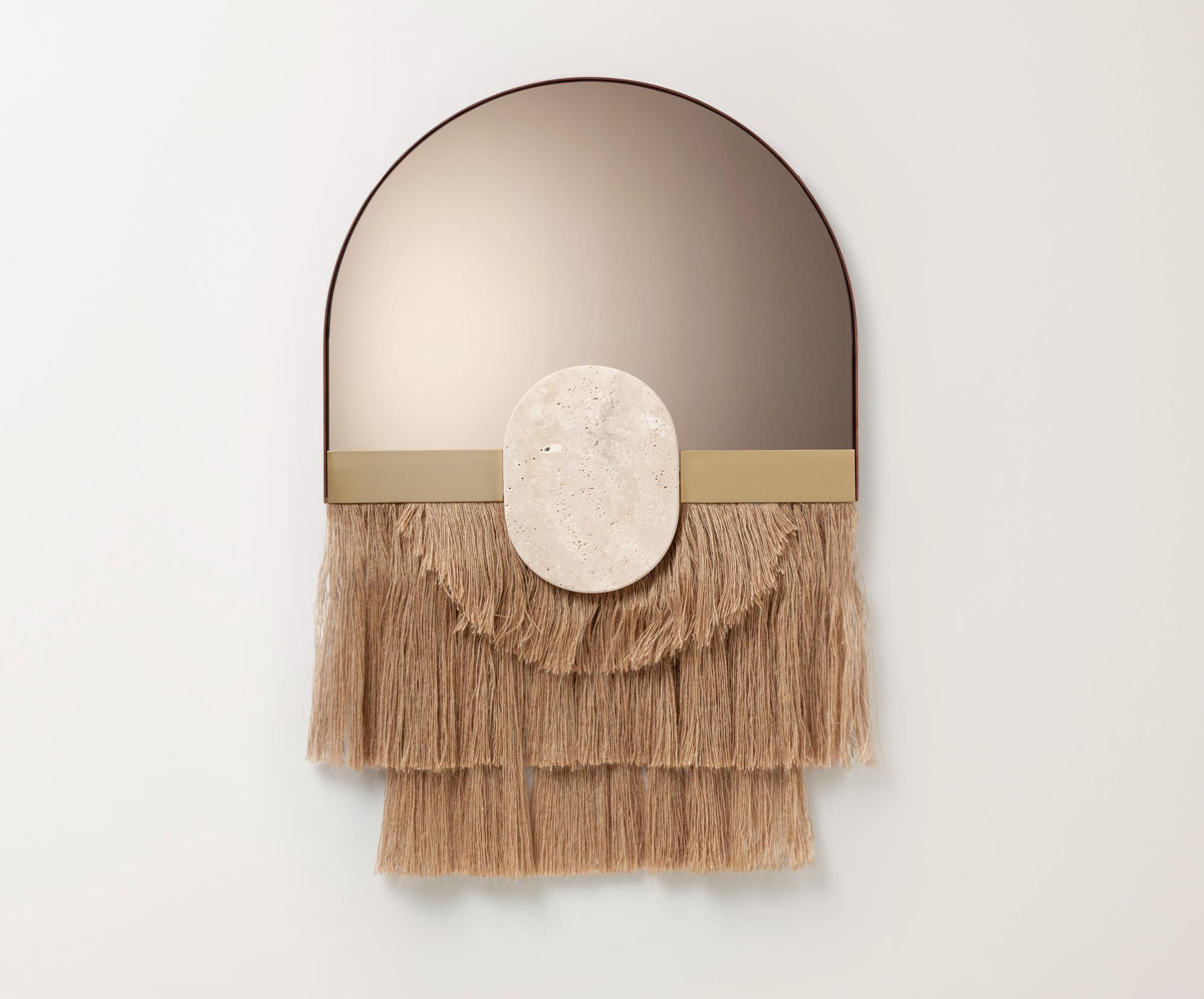 Miroir mural décoratif Souk Ecru Linen