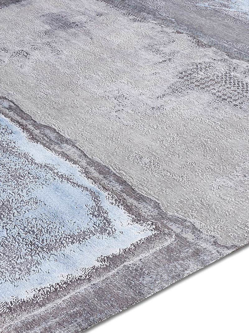 Tapis tissé main Light Blue silver | Taille: 170 × 240 cm