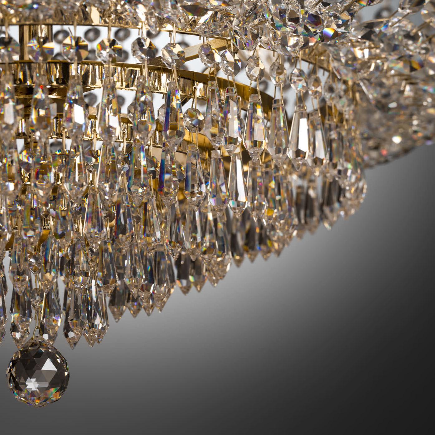 Lustre en cristal finition or doux