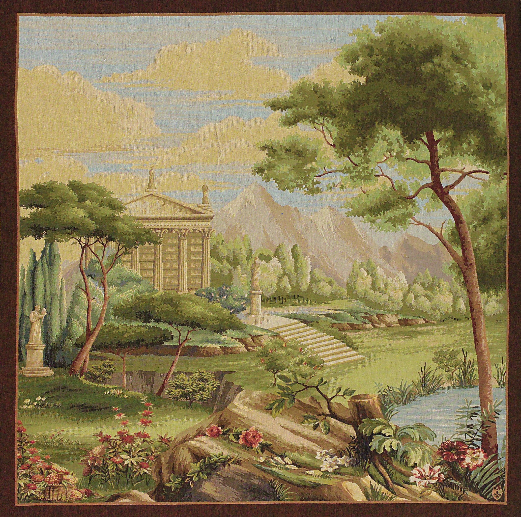 Tapisserie murale Vue panoramique sur un jardin