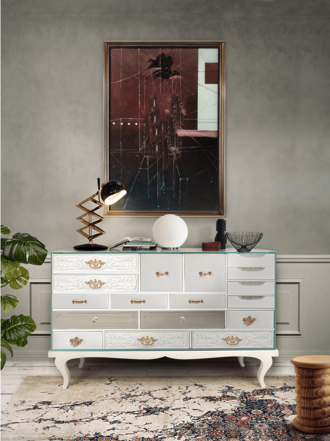 Urban wit luxe dressoir