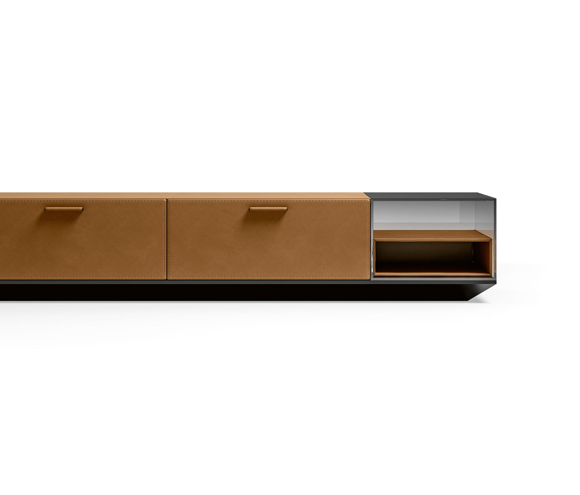 Leren tv-meubel | Afmetingen: B 260 cm