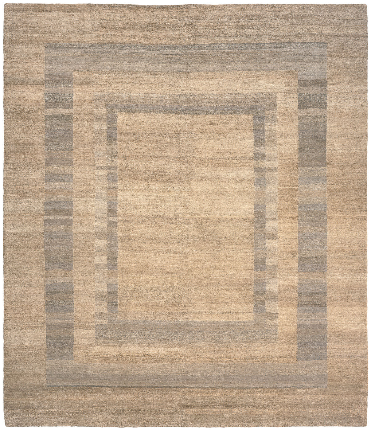 Tapis Mauro bordure triple gris