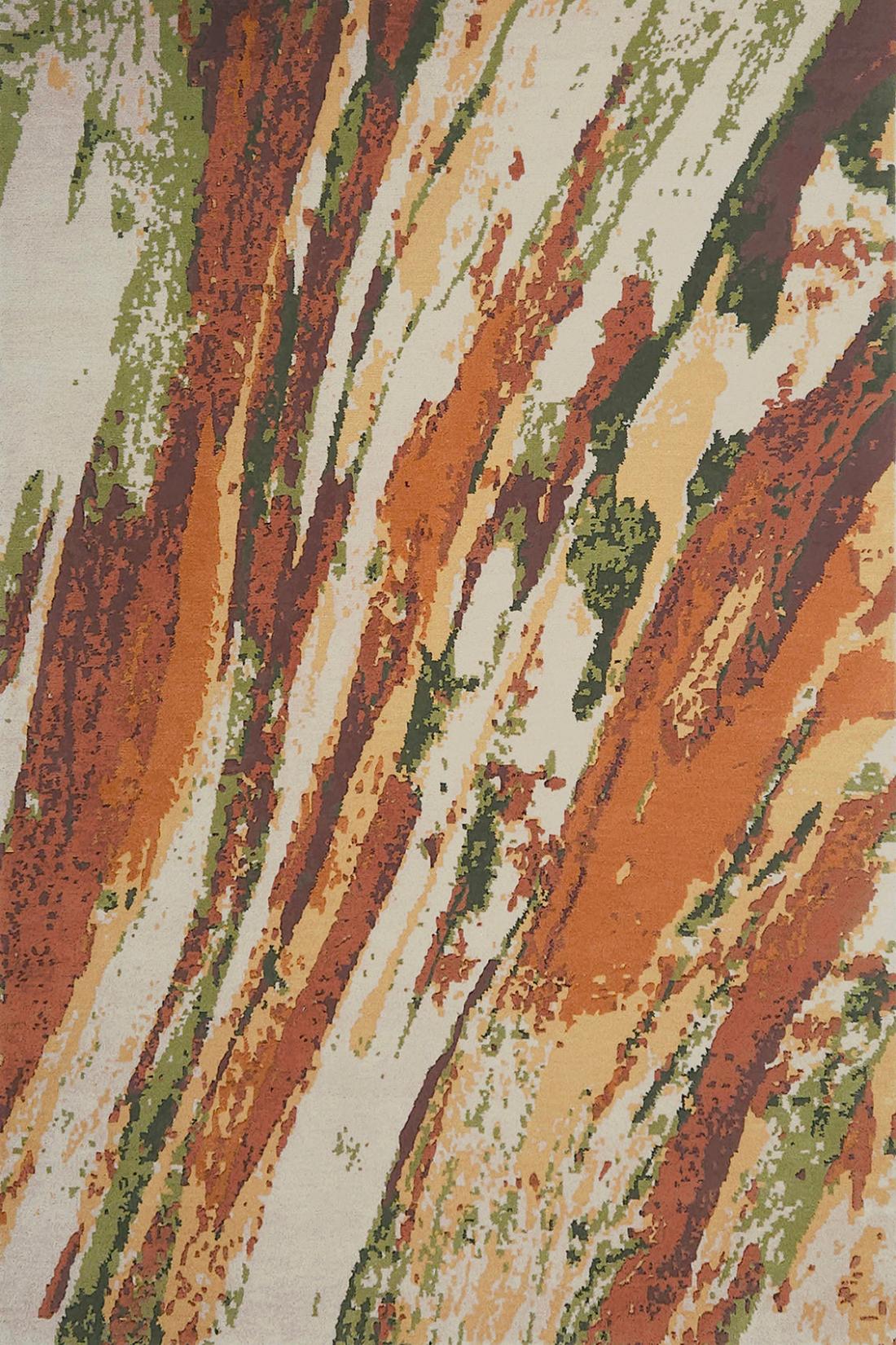 Tapis noué à la main Flux Brick | Taille: 250 × 350 cm