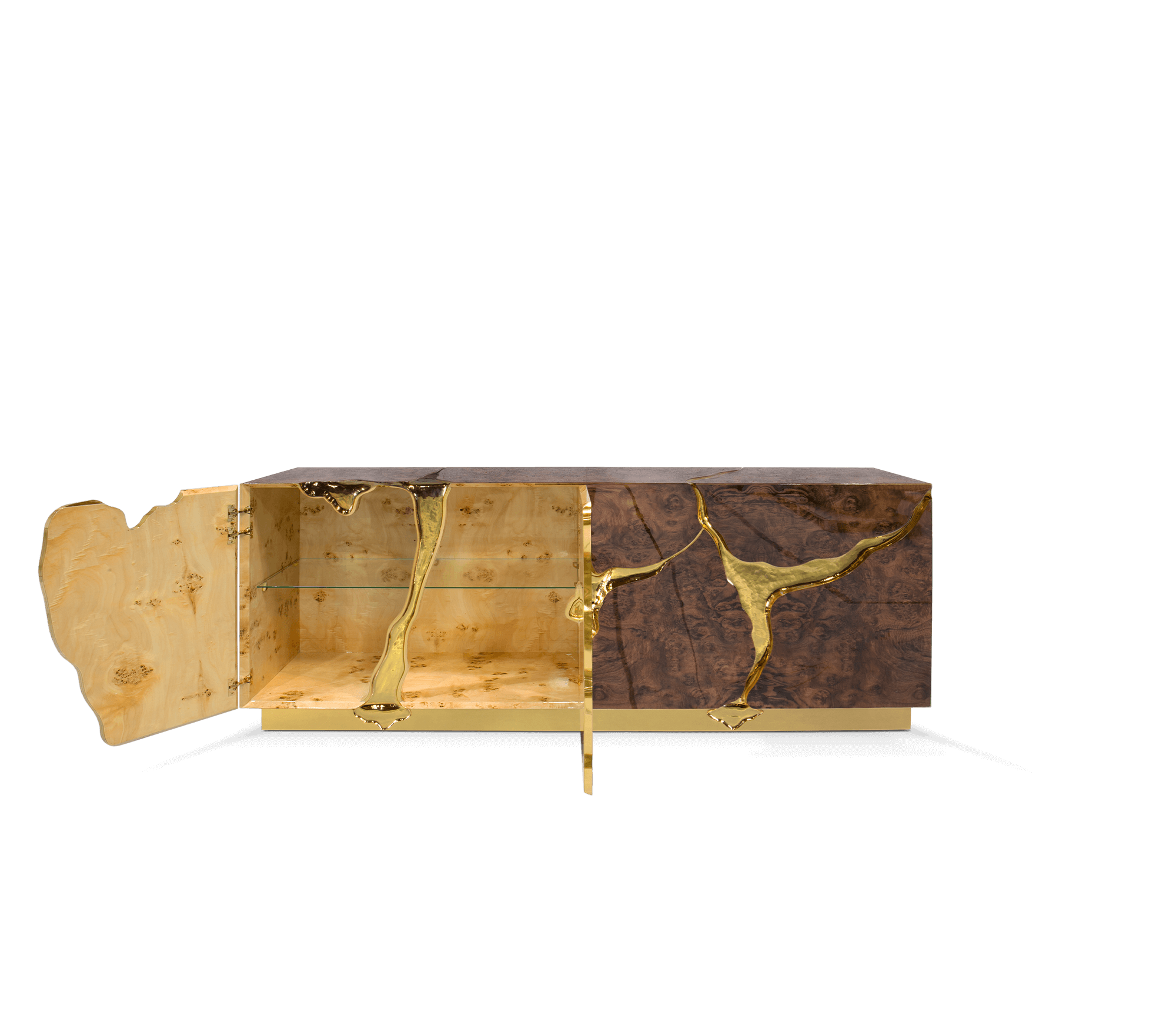 Fissure walnoot dressoir