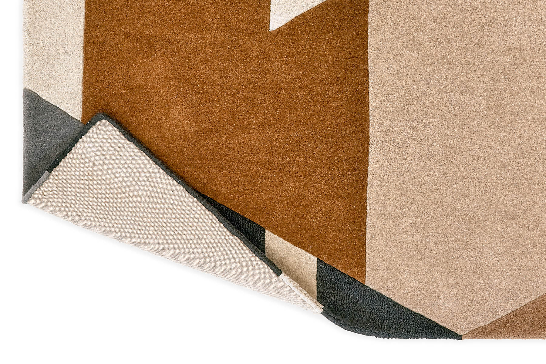 Popova karamel leisteen handgemaakt vloerkleed