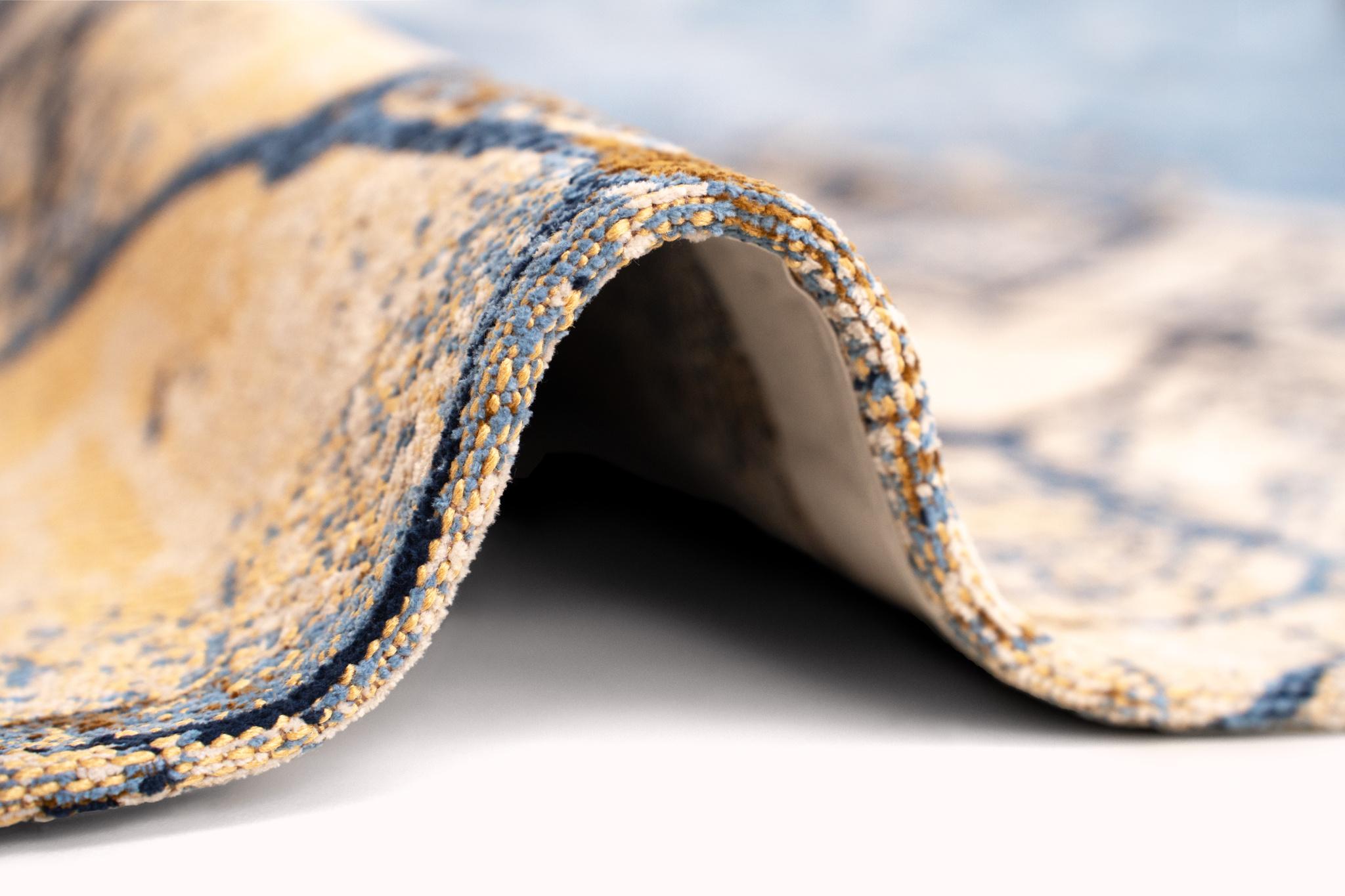 Gold Sea rond tapijt | Maat: 100 × 140 cm