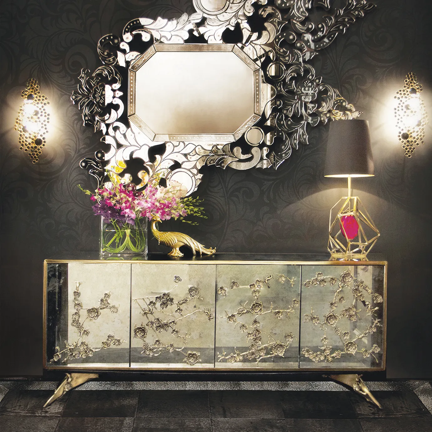 Cabinet miroir vieilli Mirage