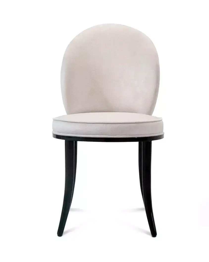 Chaise de salle à manger Mistral Folie à dossier plumes