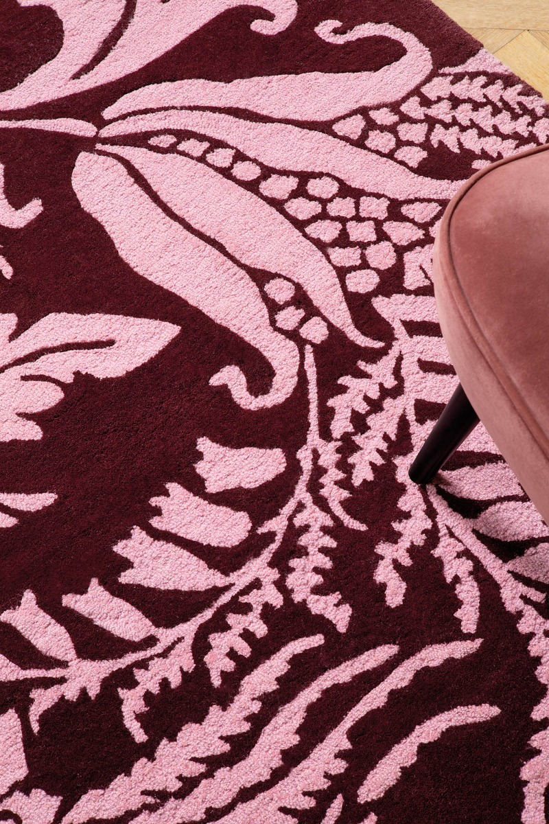 Tapis Baroque rose