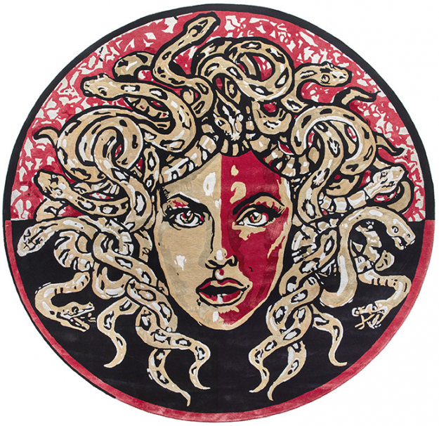 Tapis Art Deco design rond de luxe | Taille: Ø 300 cm