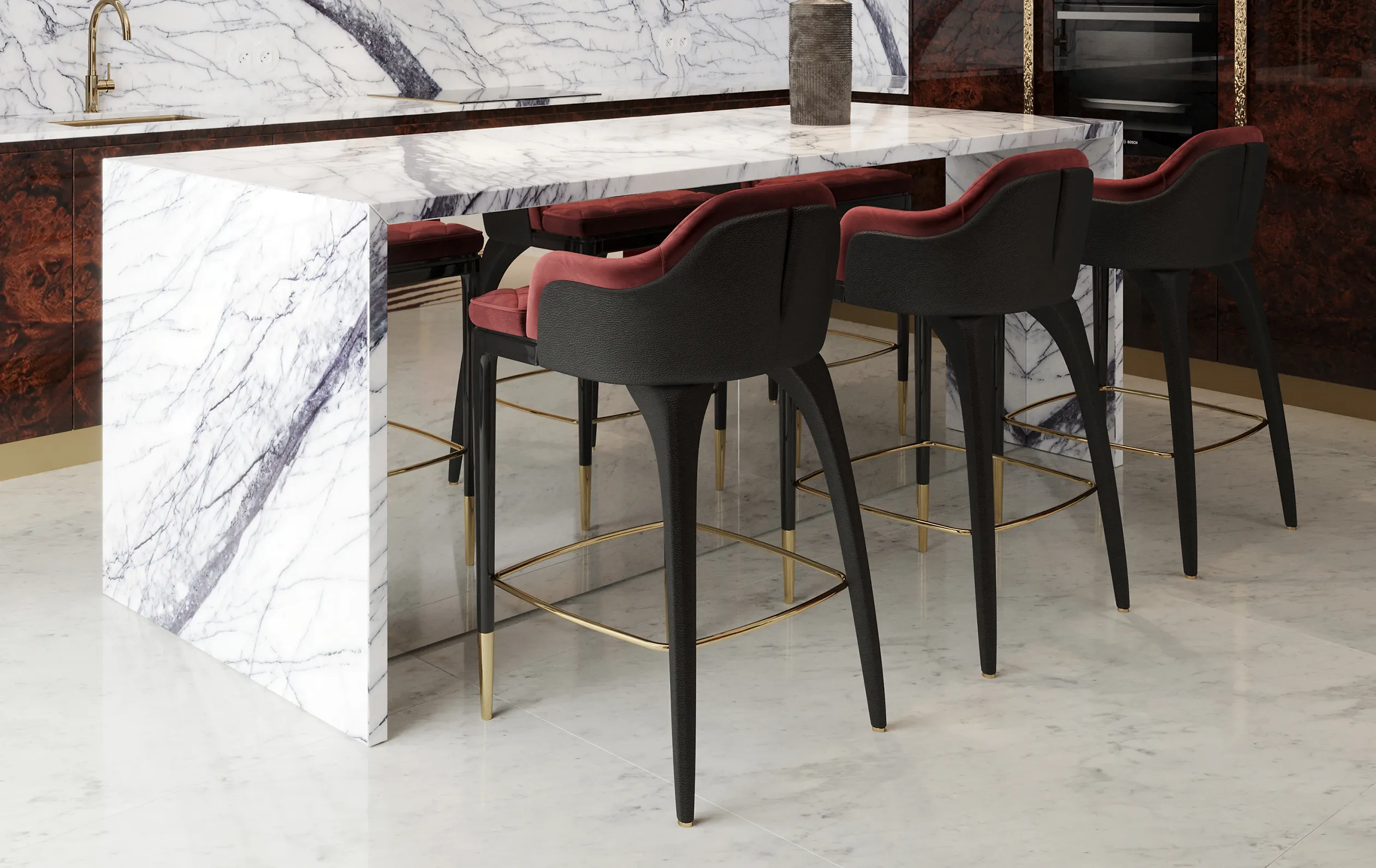 Chaise de bar Regal - 1