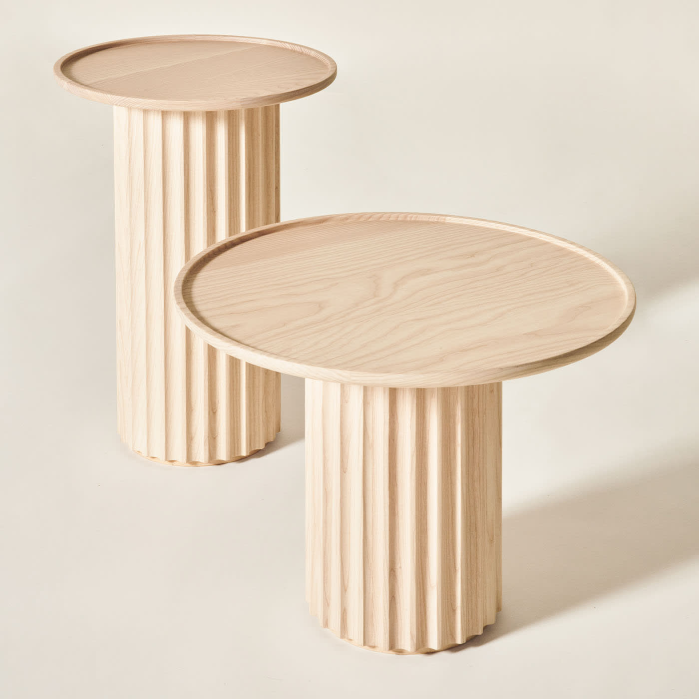 Capitello natuurlijke essen salontafel | Afmetingen: Ø 55 cm