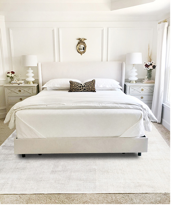 Tapis uni en viscose sable | Taille: 160 × 230 cm