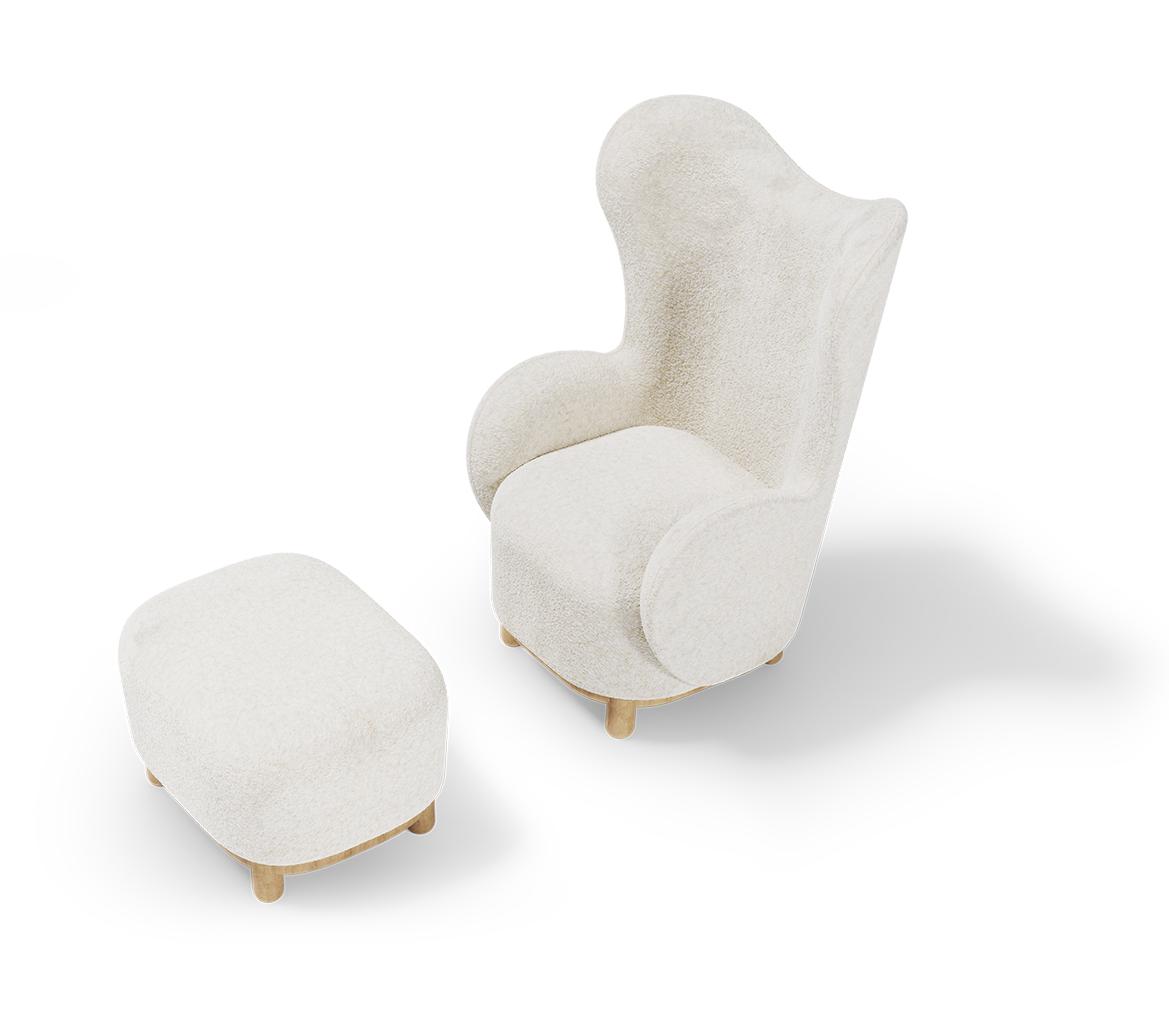 Fauteuil Câlin & repose-pieds
