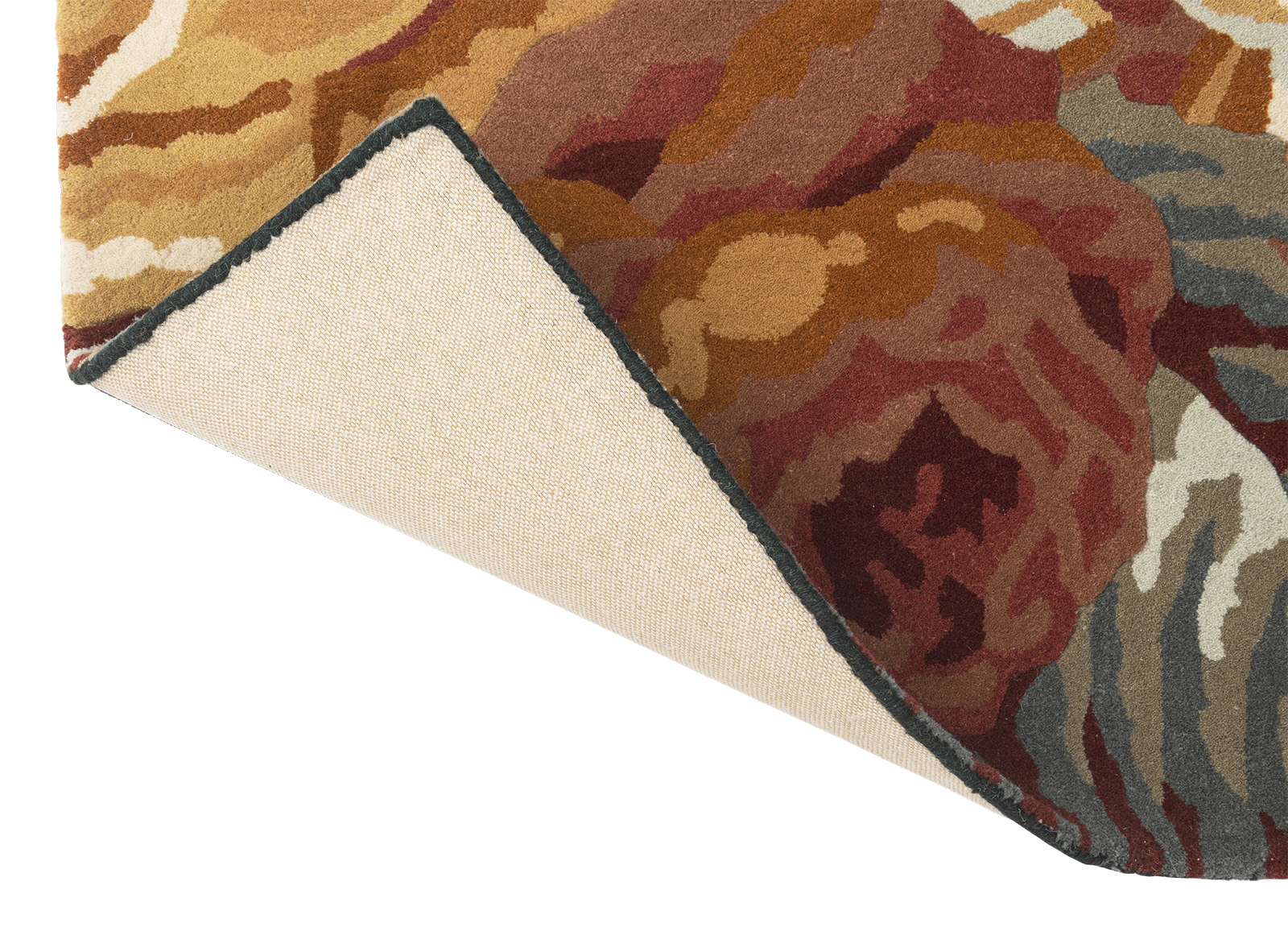 Stapleton Park marineblauw/gebrande oranje vloerkleed