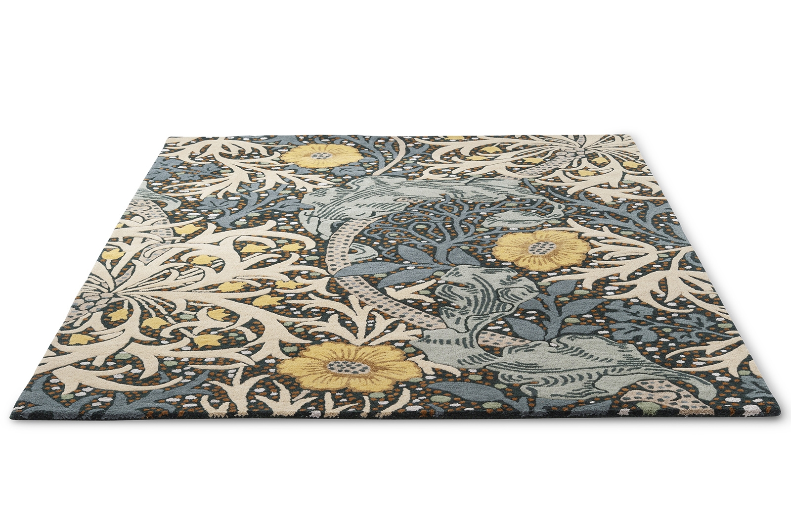 Seaweed teal vloerkleed