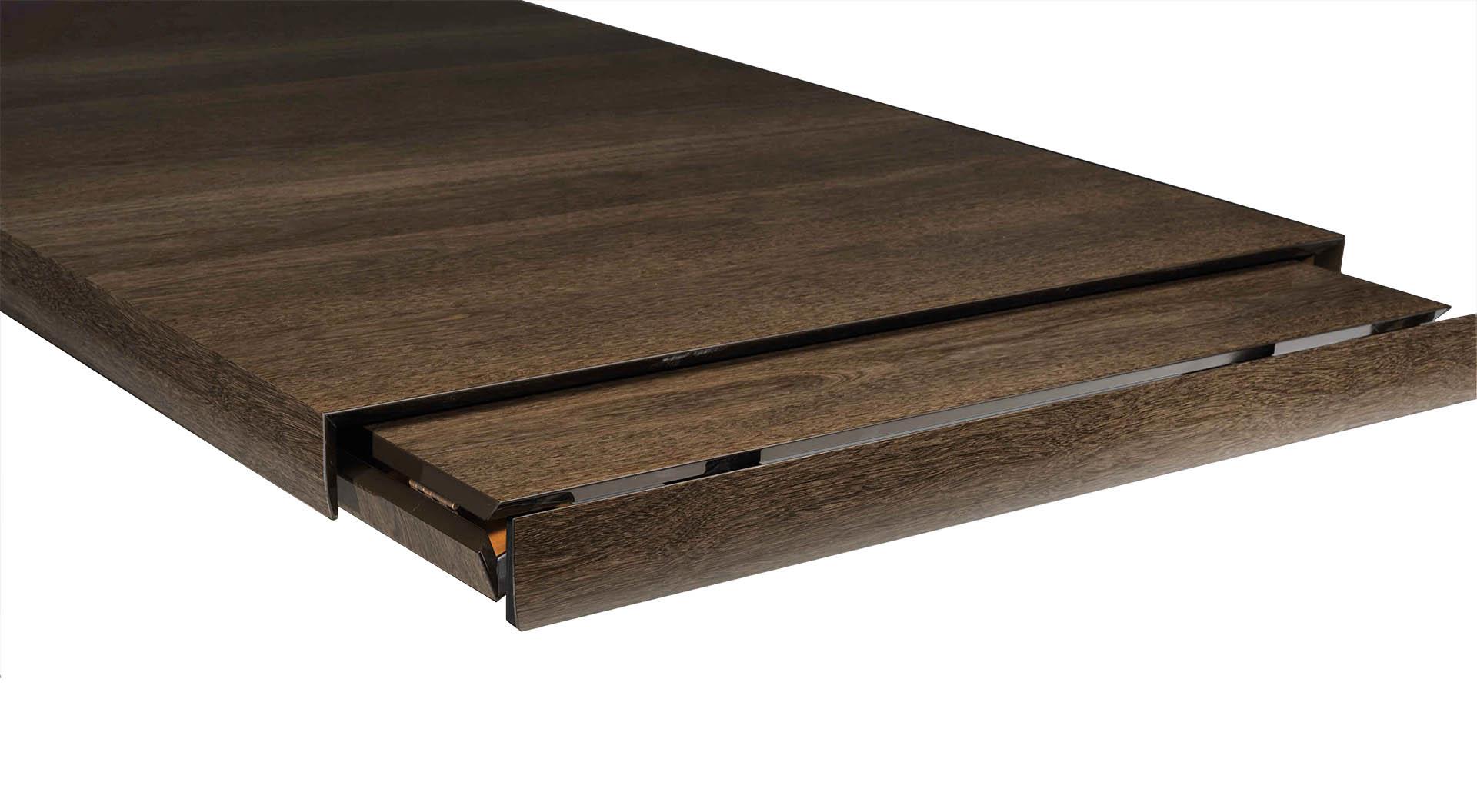 Table extensible à arc en bronze 240/340 cm