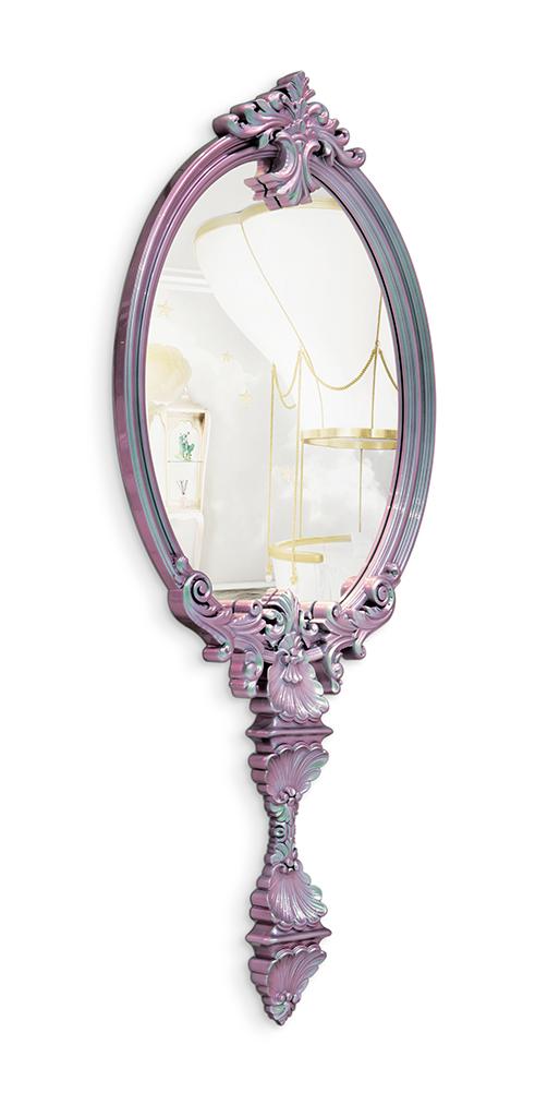 Miroir mural Caméléon mystique rose
