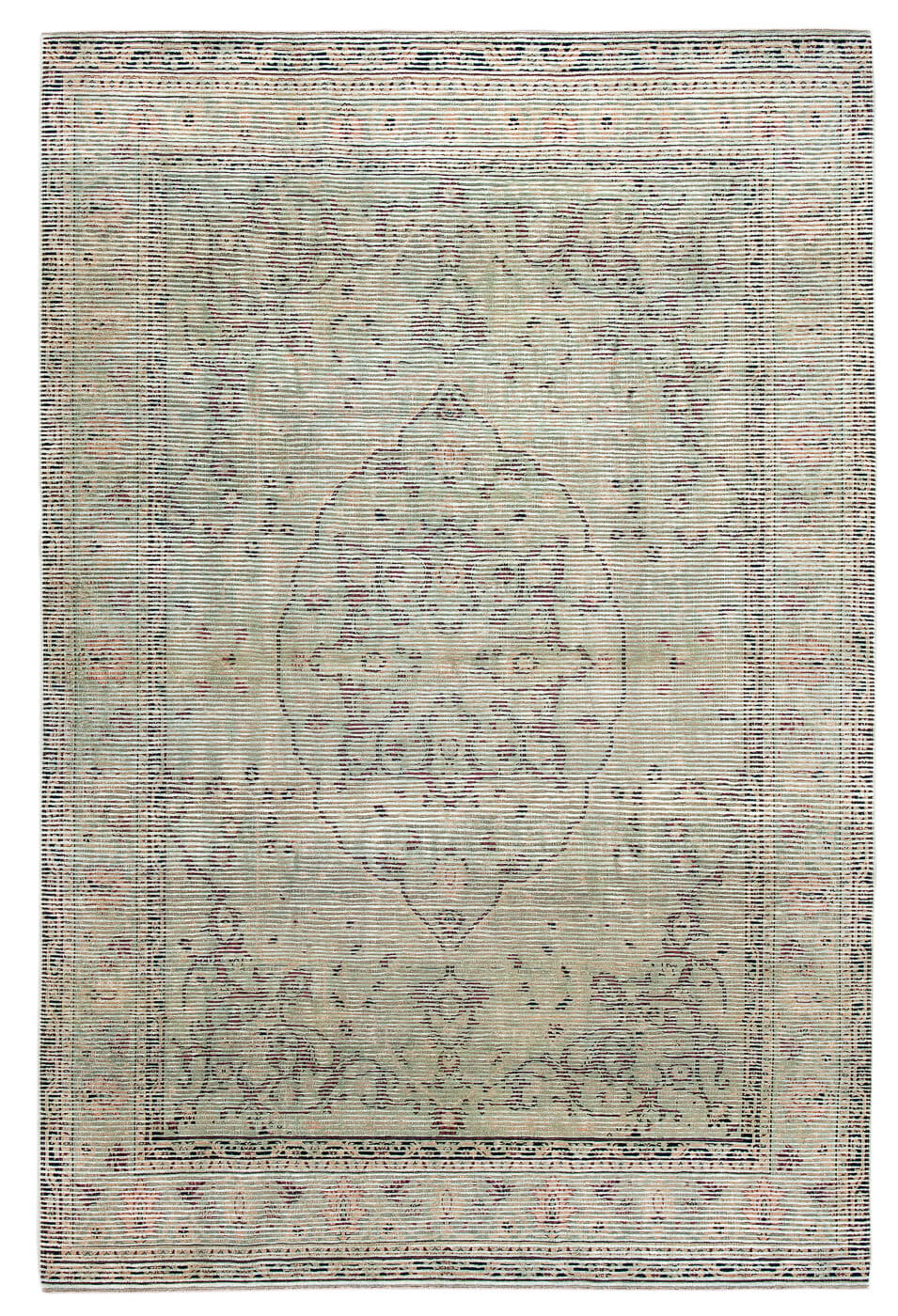 Tabriz Monument Stripe wit tapijt | Maat: 200 × 300 cm
