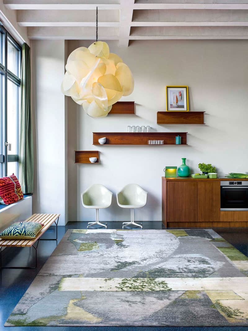 Green Rust handgeweven vloerkleed | Maat: 122 × 183 cm