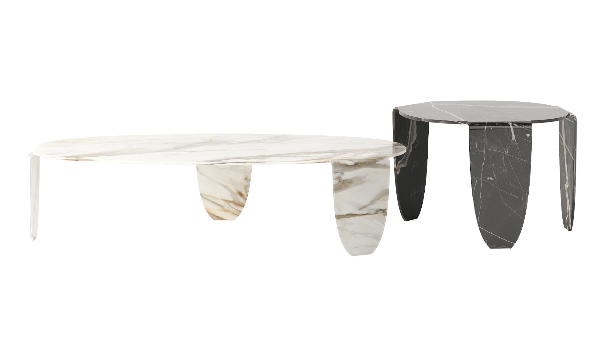 Table basse artistique Arturo en verre