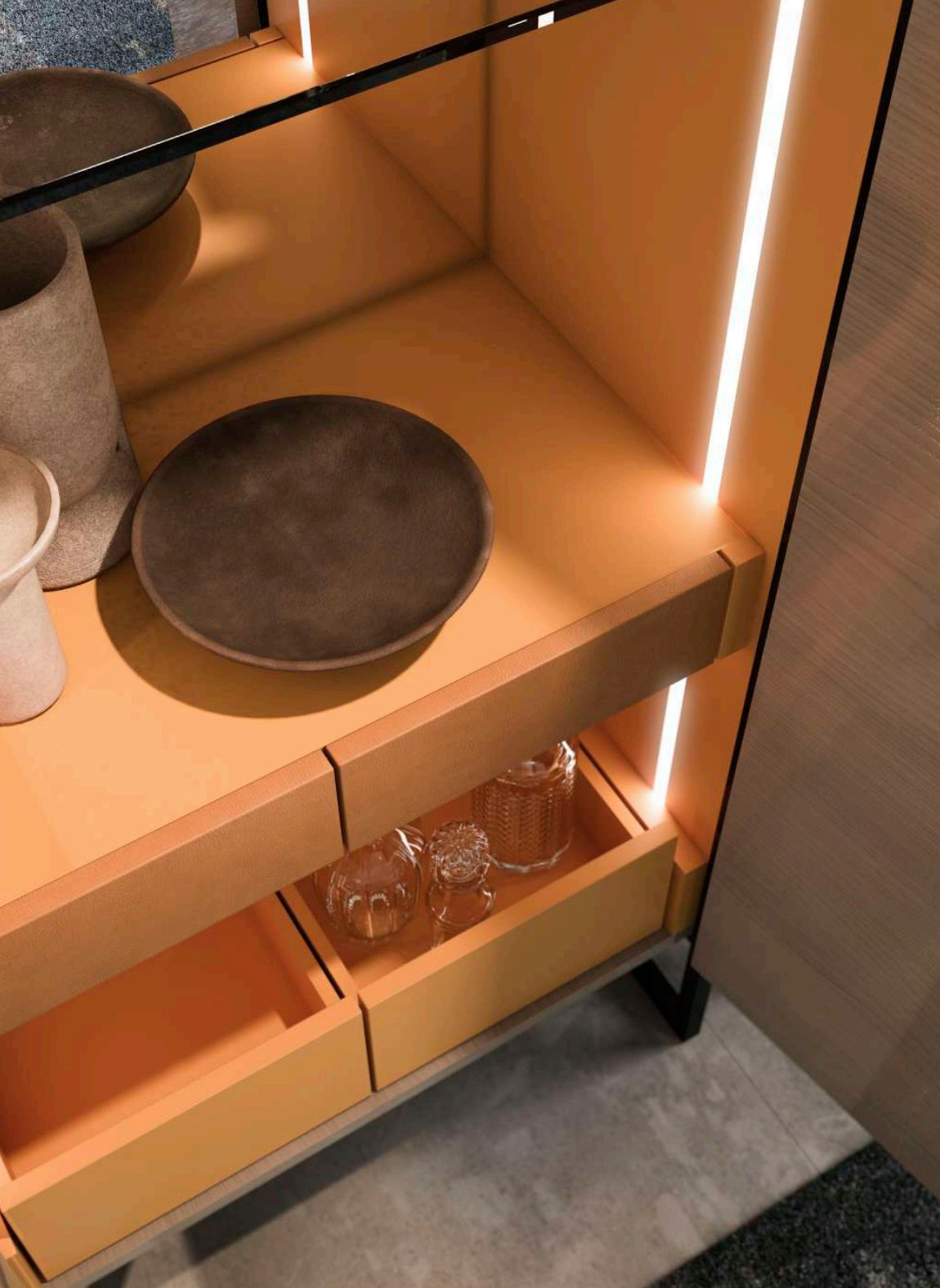Bar unit met verlichting