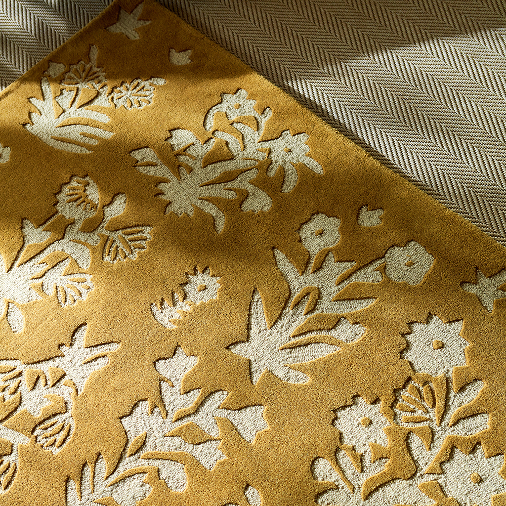 Woodland Glade goud vloerkleed | Maat: 140 × 200 cm