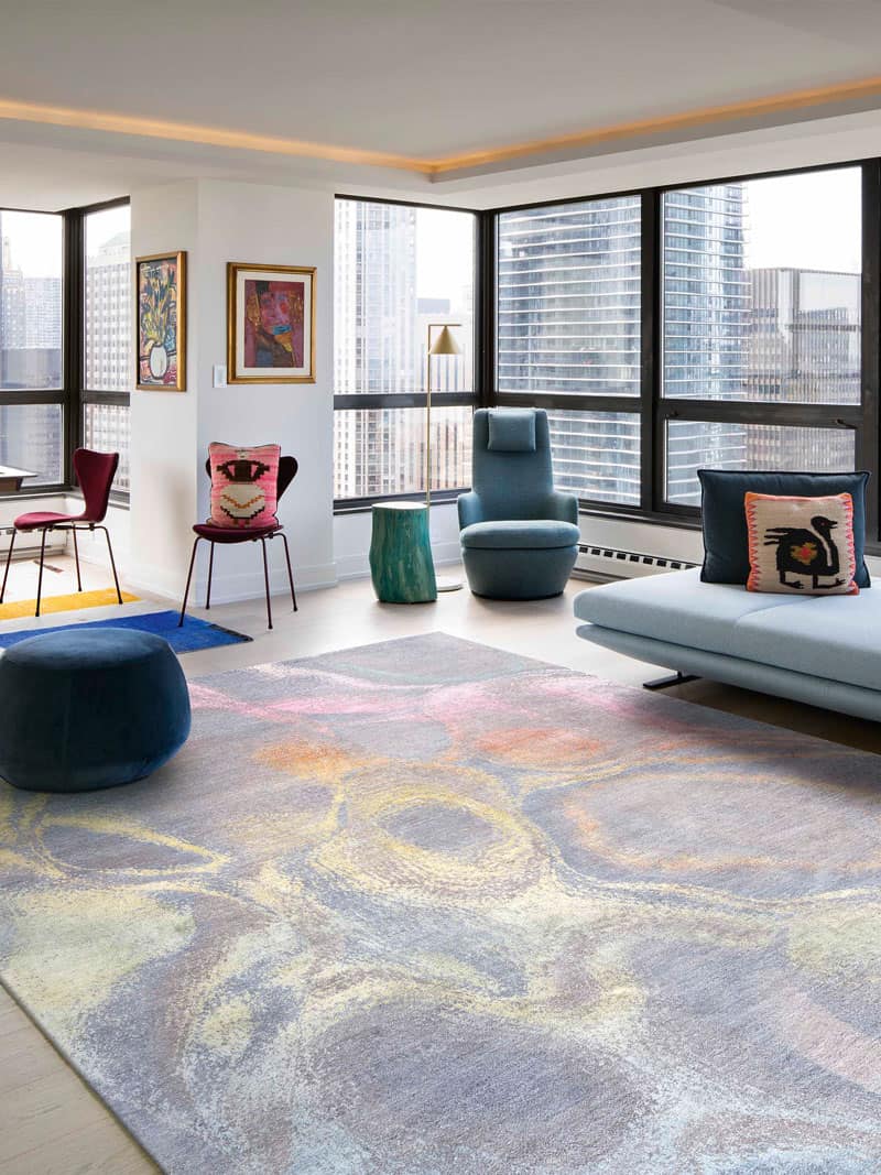 Pastel Sun handgemaakt luxe vloerkleed