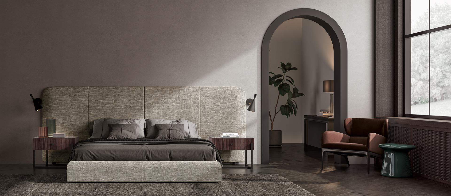 Portland bed met hoog hoofdbord | Matrasmaat: 180 × 200 cm