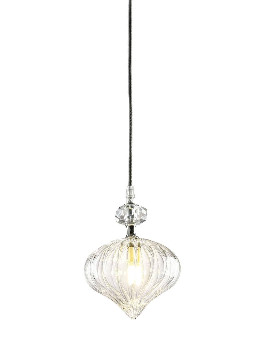 Geblazen glazen hanglamp