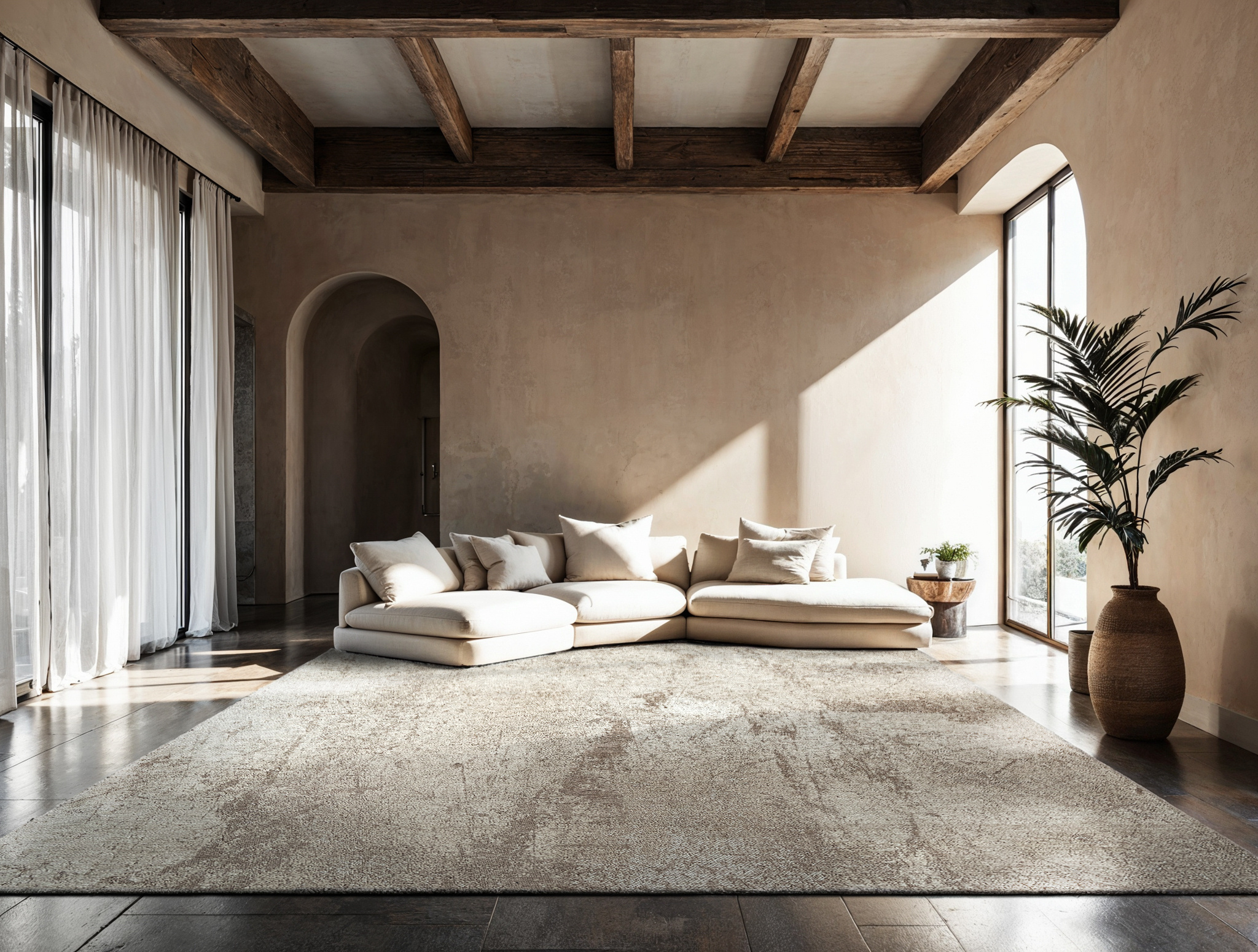 Alpine rond tapijt | Maat: 200 × 280 cm