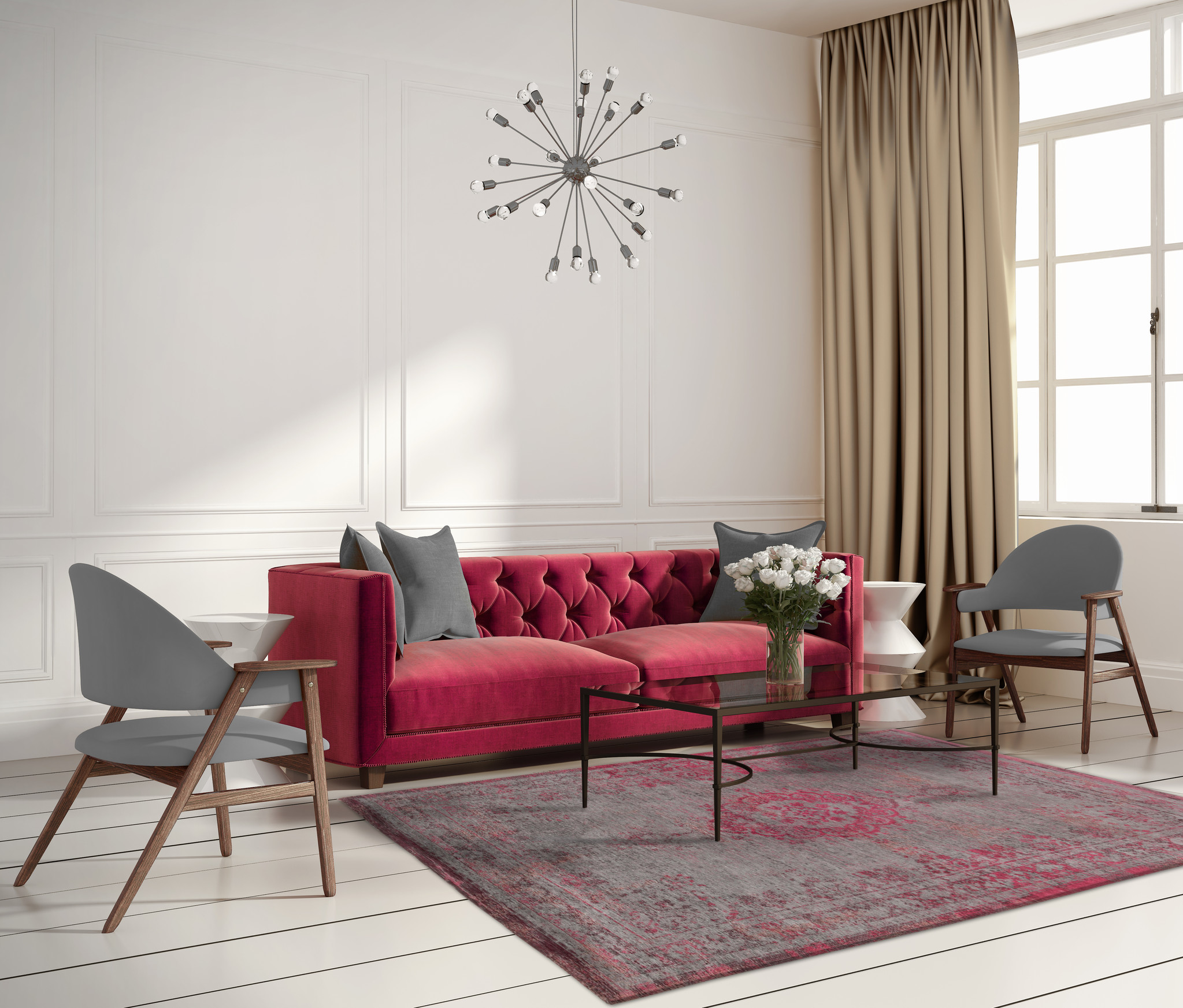 Tapis Vintage Style Scarlet | Taille: 140 × 200 cm