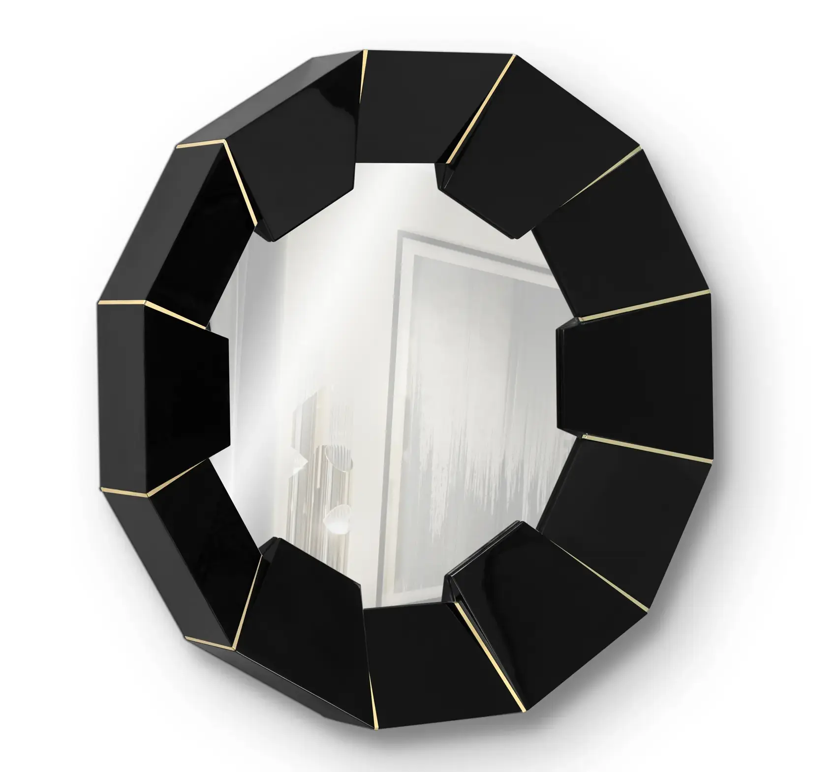Miroir mural Radiance noir