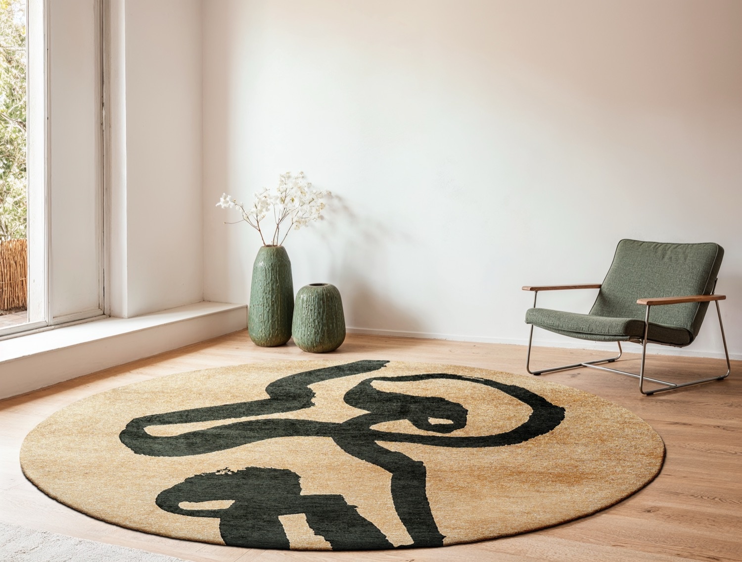 Tapis rond Imperial Red
