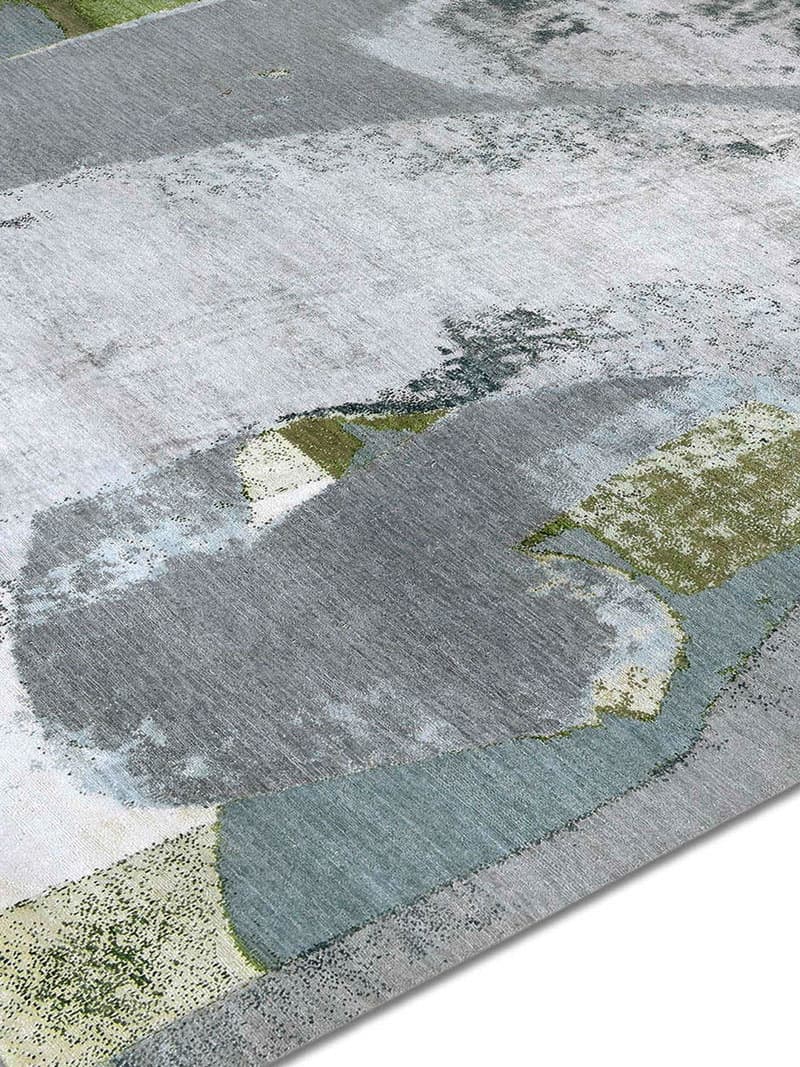 Green Rust handgeweven tapijt | Maat: 122 × 183 cm