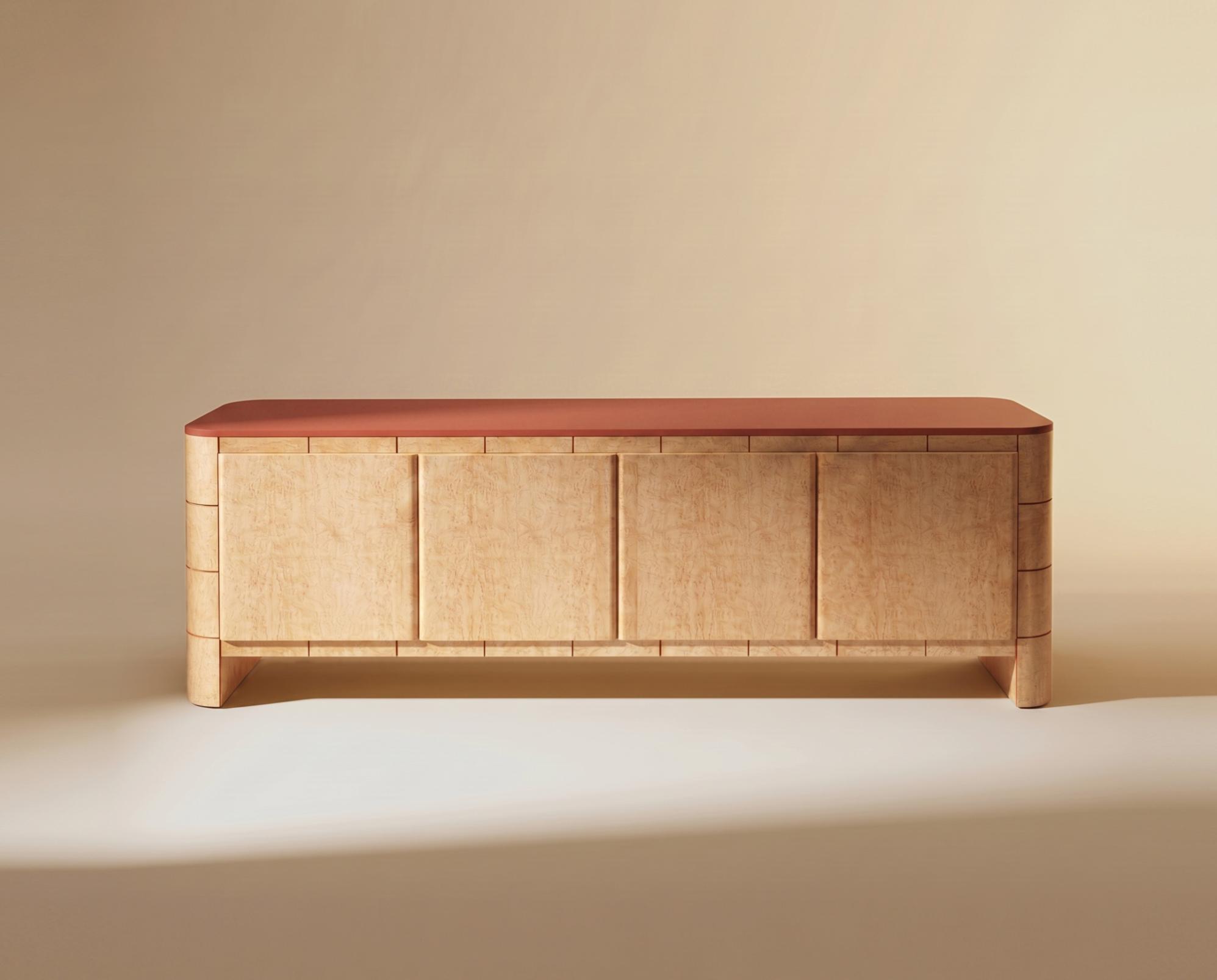 Buffet Soft Cage en chêne