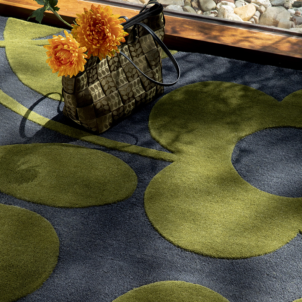 Tapis en laine designer Sprig Stem marine | Taille: 250 × 350 cm