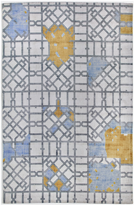 Tapis handloom en viscose indienne | Taille: 200 × 300 cm