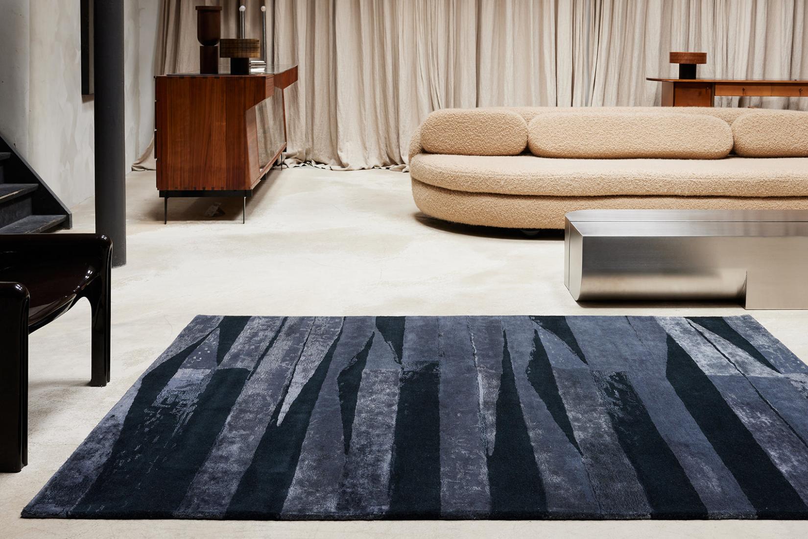 Mismatch zwart vloerkleed | Maat: 200 × 300 cm