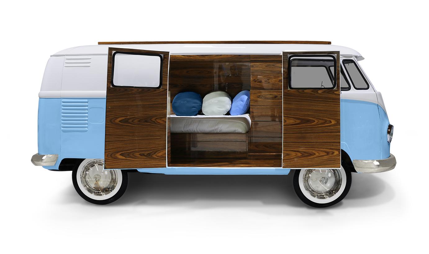 Reiziger caravan blauw beddenset