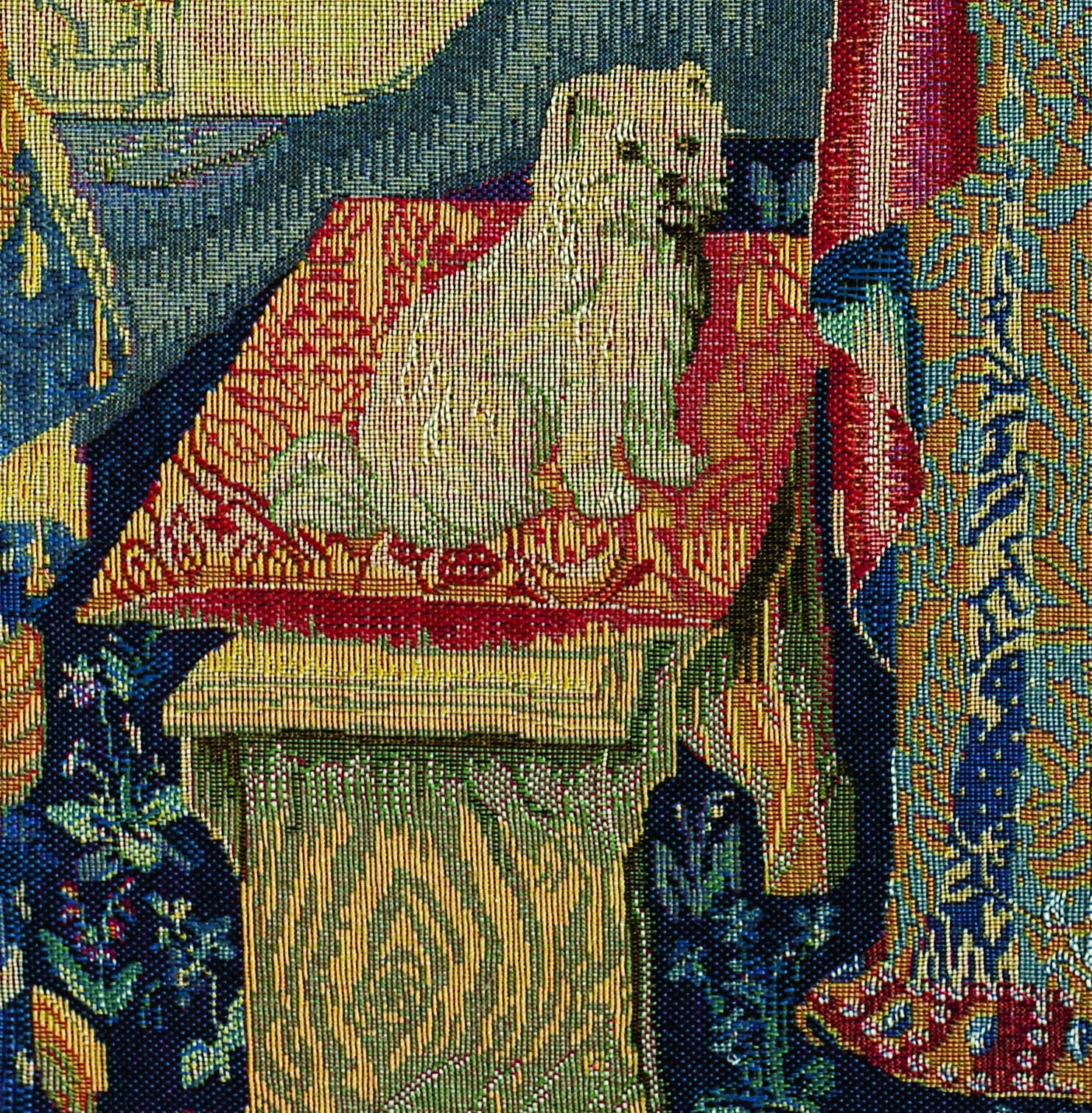 Dame met de hond wandtapijt