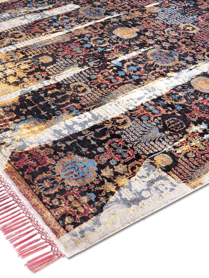 Tapis noué à la main Block