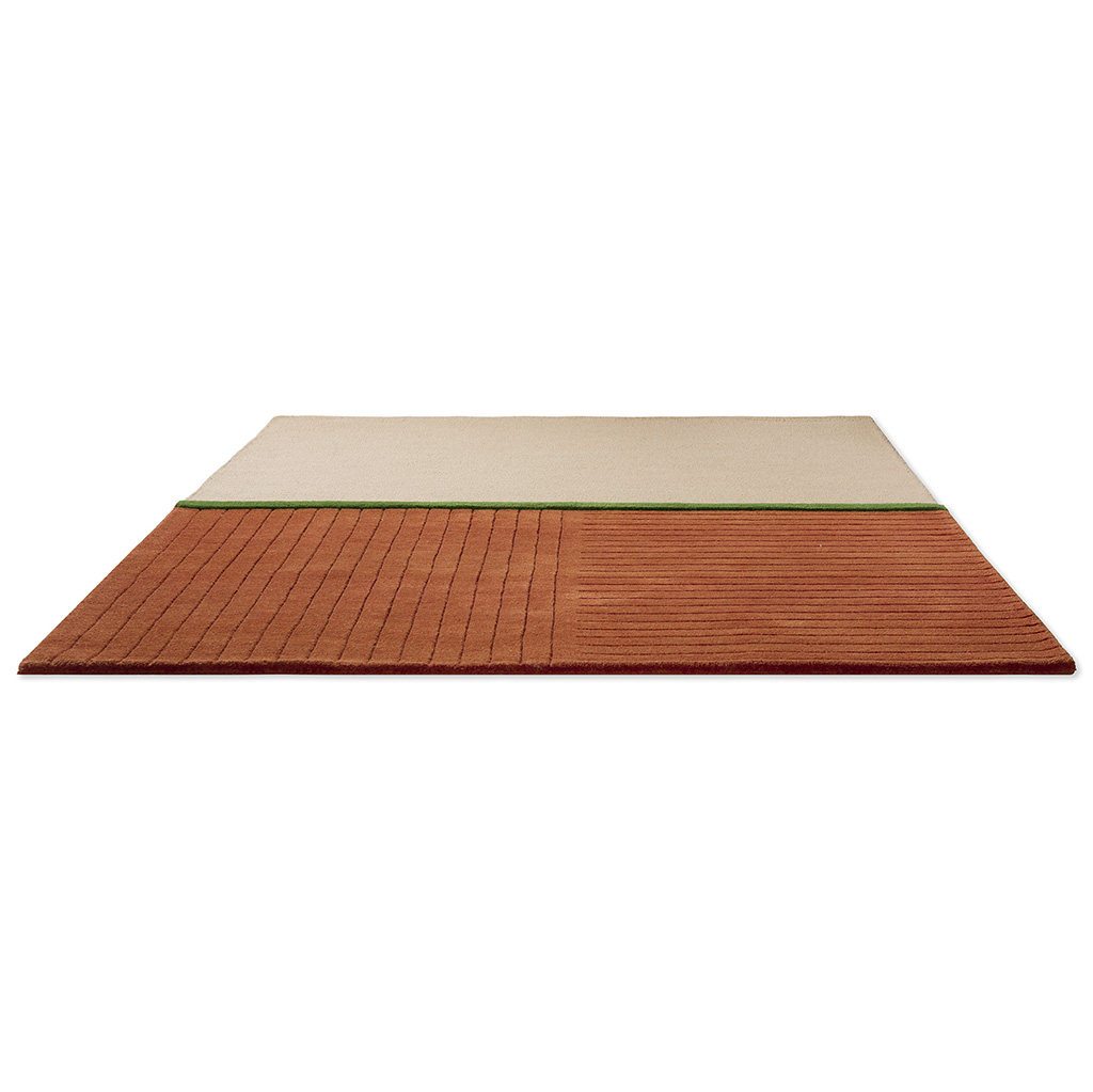 Decor Rhythm mandarijn designer handgemaakt vloerkleed