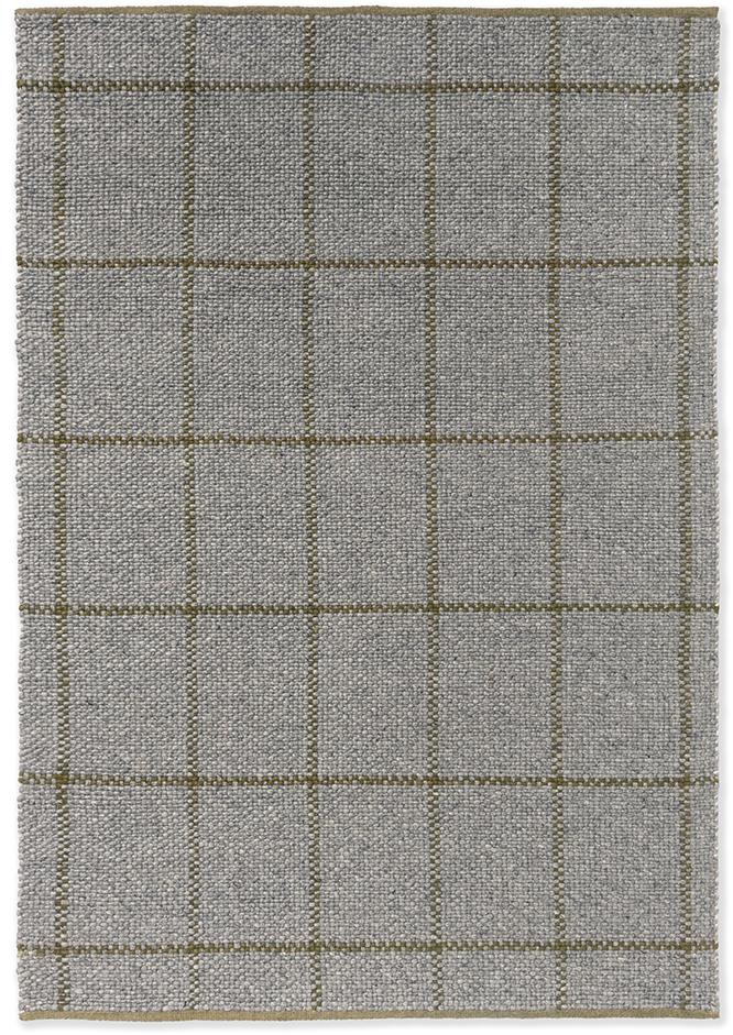Tapis Craft Matter Check ardoise/olive | Taille: 160 × 230 cm